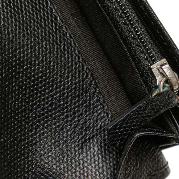 CHANEL Authentic Black Leather Wallet